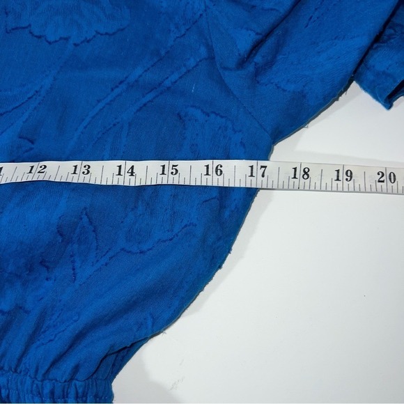 Karina Grimaldi Aspen Smalll Royal Blue Puff Sleeve Mini Dress - Picture 16 of 16